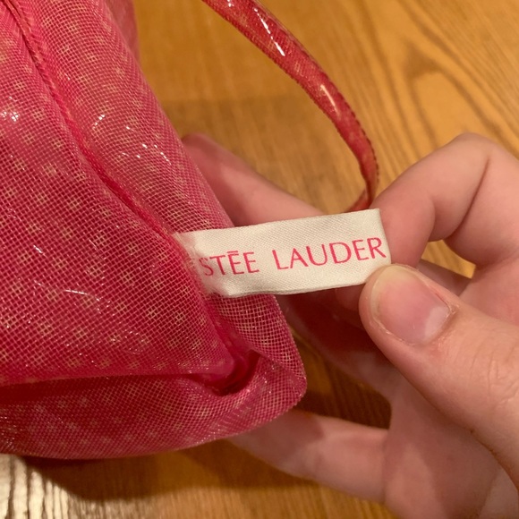 (49) Estée Lauder pink polka dot bag - Picture 4 of 4